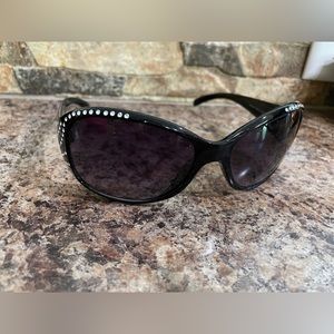 Black Rhinestone Sunglasses